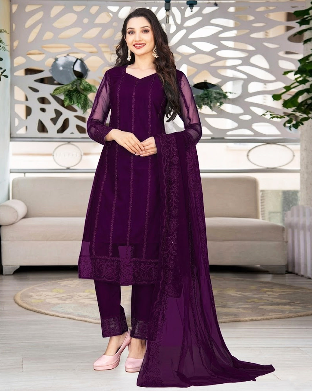 Kurta With Dupatta And Bottomwear